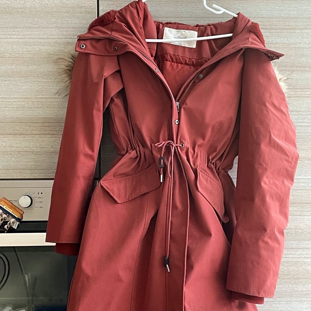 Wilfred Aritzia goose-down parrka coat for women size L